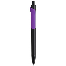 Ручка шариковая FORTE SOFT BLACK, черный/фиолетовый, пластик, покрытие soft touch