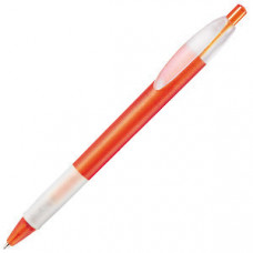 X-1 FROST GRIP, ручка шариковая, фростированный оранжевый/белый, пластик