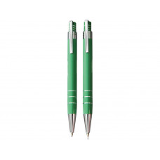 Набор «Эльба»: ручка шариковая, механический карандаш в футляре зеленый