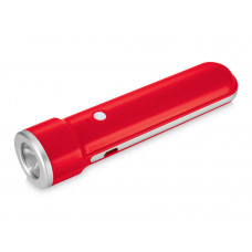Портативное зарядное устройство "Ray" с фонариком, красный/серебристый